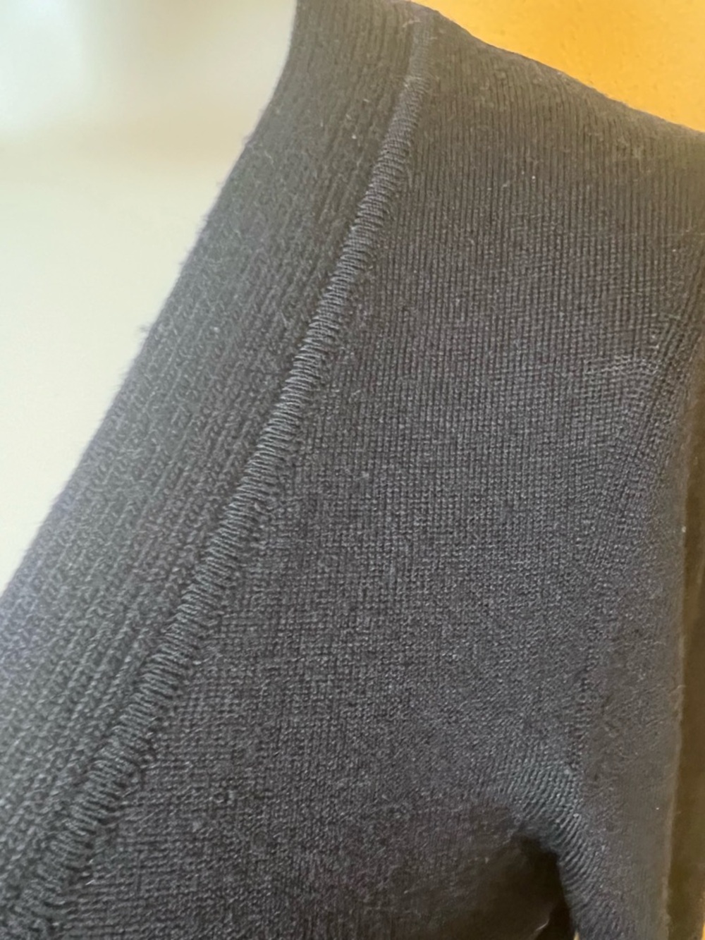 Diane von Furstenberg DVF Black 100% Merino Wool Wrap Sweater Dress, P (Small) - Picture 7 of 11